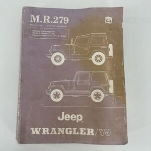 1986 1987 1988 Jeep Wrangler Shop Service Repair Manual S Sport Laredo 2.5L 4.2L